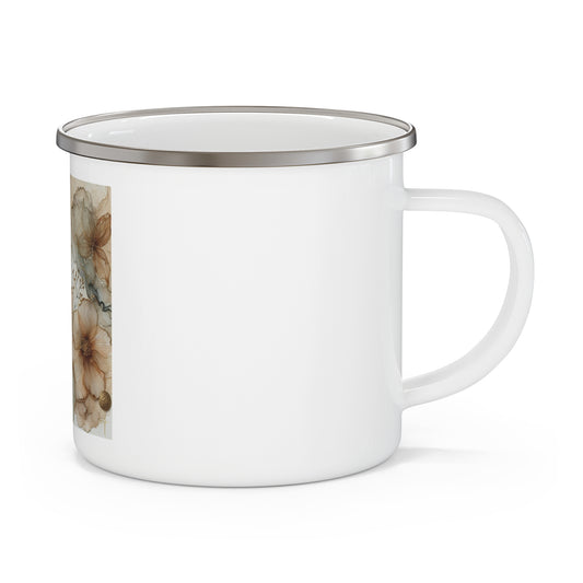 Outdoor Mug with Alcohol Ink Floral Art - 12oz