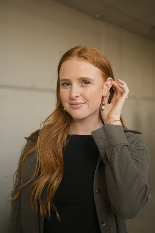 Sparkle & tarnish earring