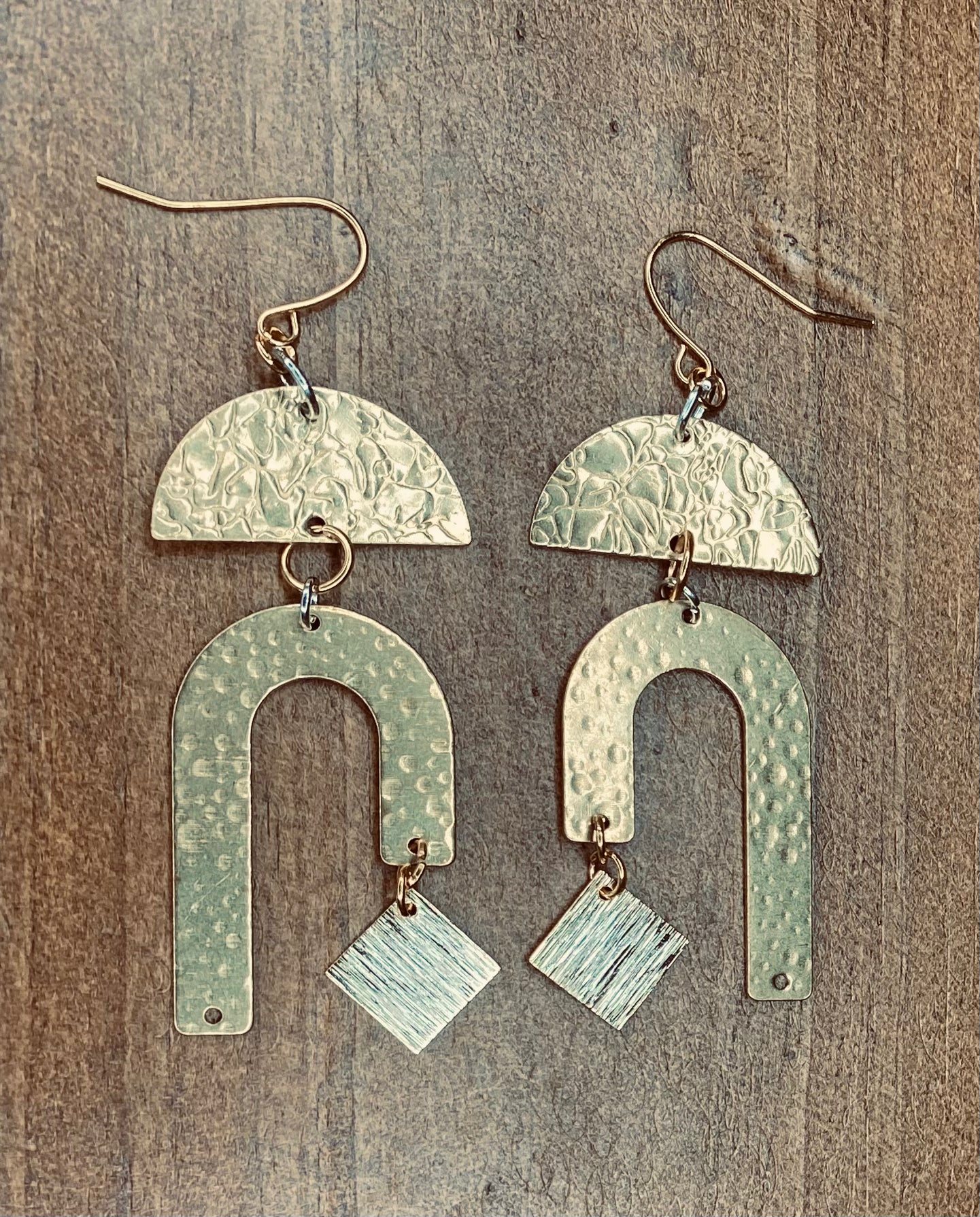 Winter Solstice Gold Mobile Statement Dangles