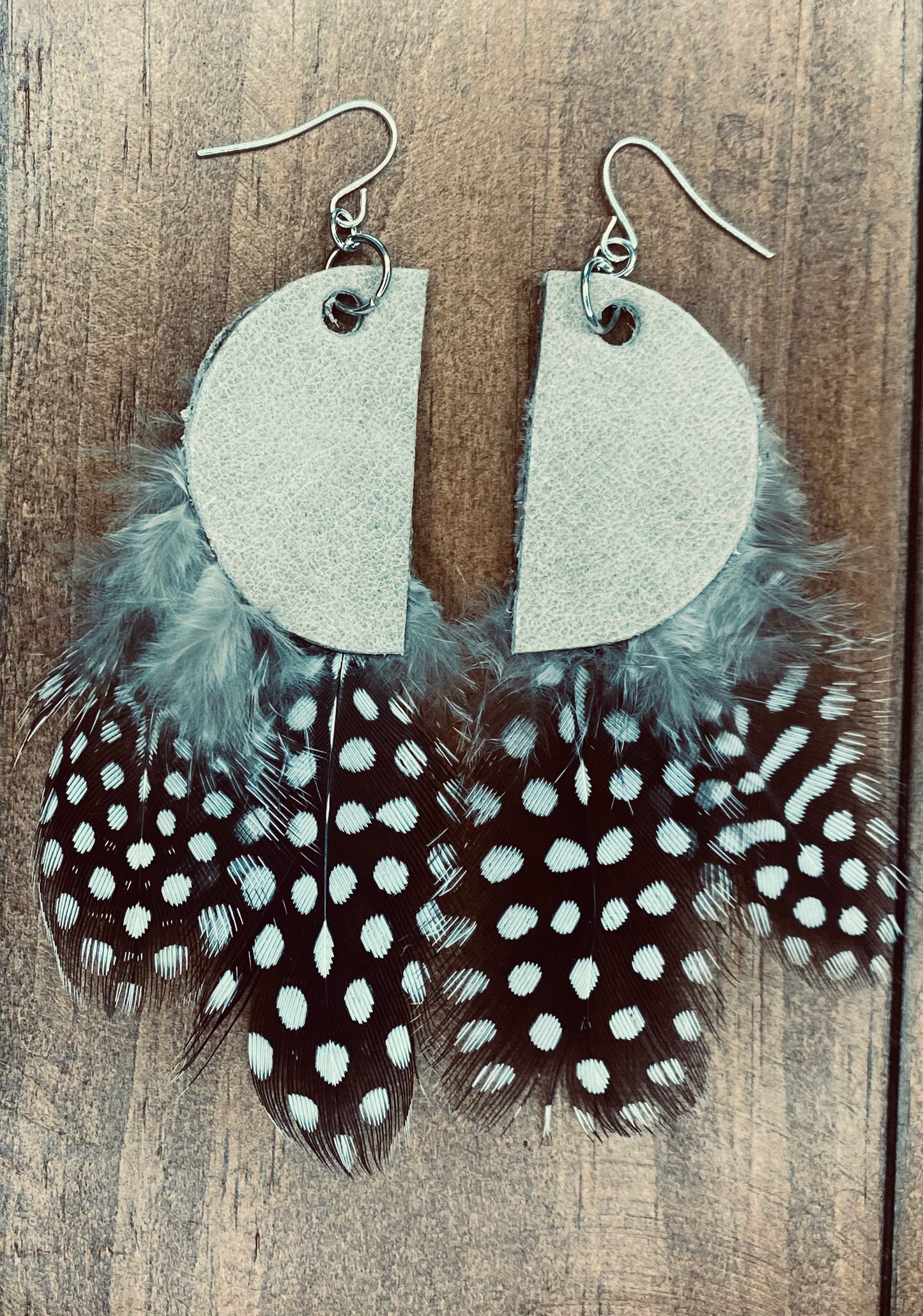 Wildwood Feather & Leather Dangles