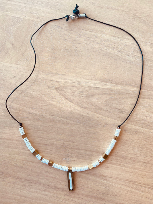 Puka Shell & Mother of Pearl Necklace