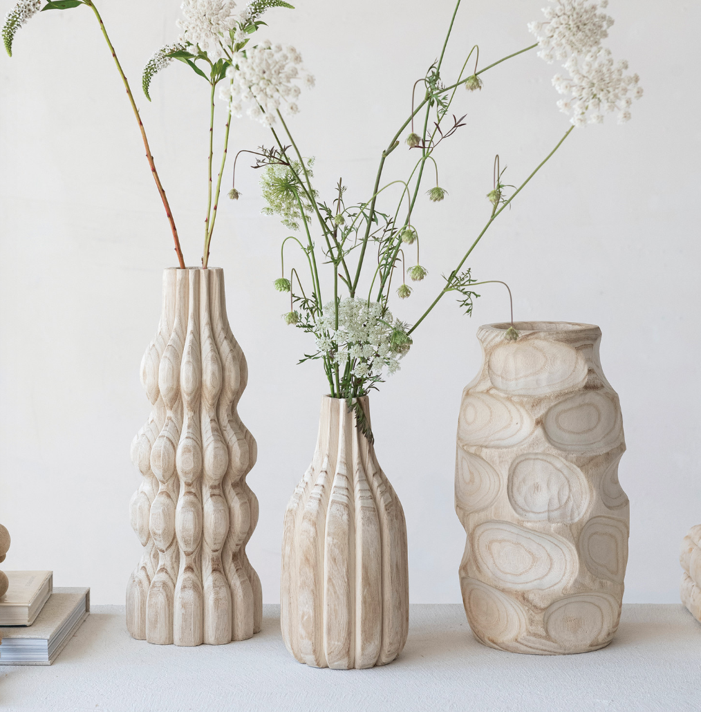 Organic Wood Textured Decor Set