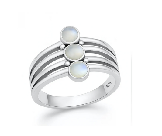 Aspen Ridge Trio Moonstone Ring