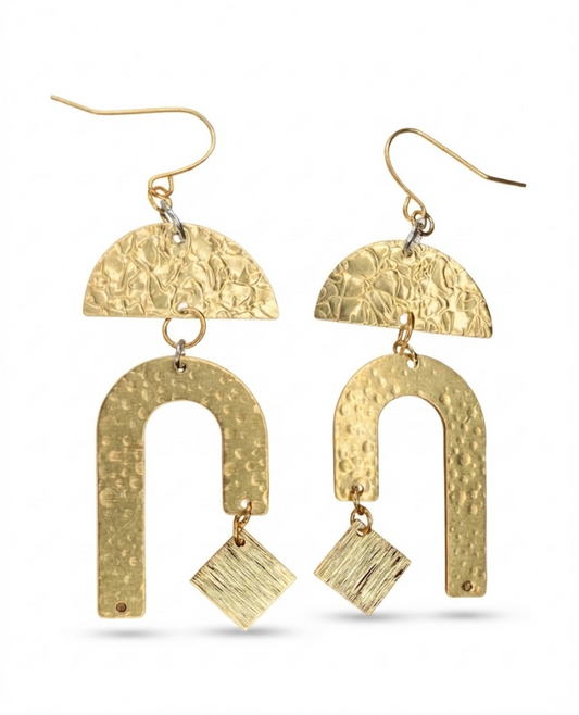 Winter Solstice Gold Mobile Statement Dangles
