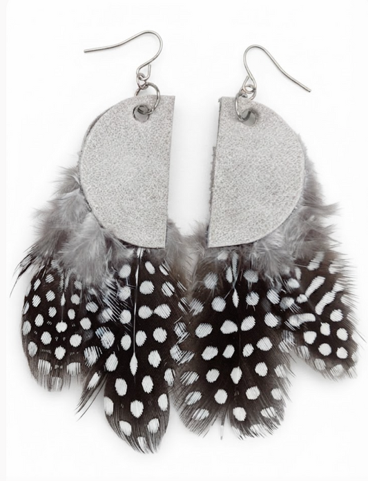 Wildwood Feather & Leather Dangles