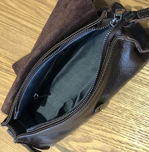 The Minimalist Pebbled Leather Crossbody Bag