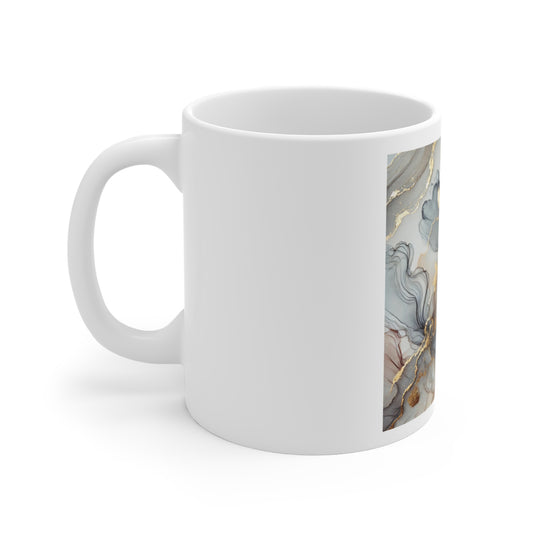 Elegant Floral Art Mug 11oz - Art for Coffee Lovers