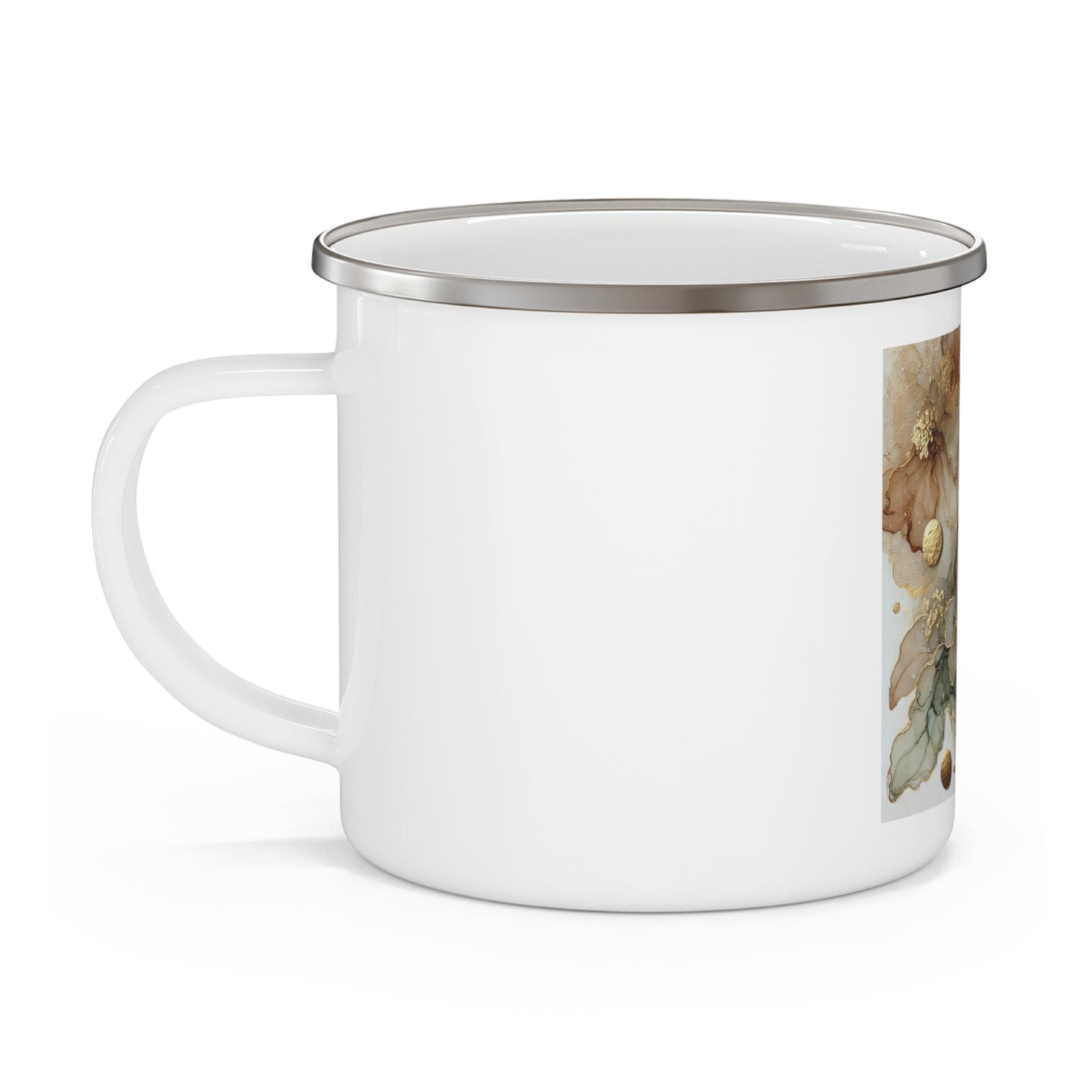 Outdoor Mug with Alcohol Ink Floral Art - 12oz