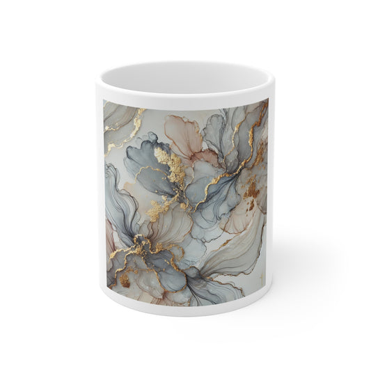 Elegant Floral Art Mug 11oz - Art for Coffee Lovers