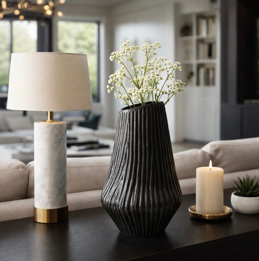 Obsidian Moon Canyon Vase