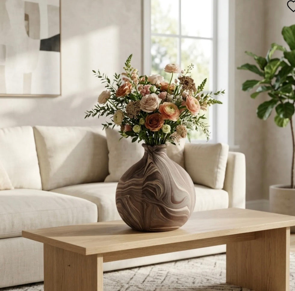 The Siena Swirl Globe Vase