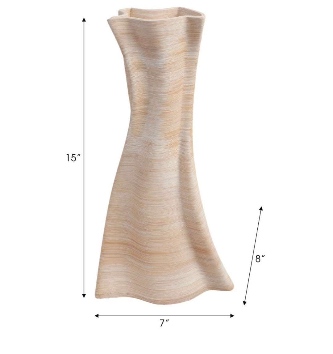 Artists Layered Sculpted Wave Vase