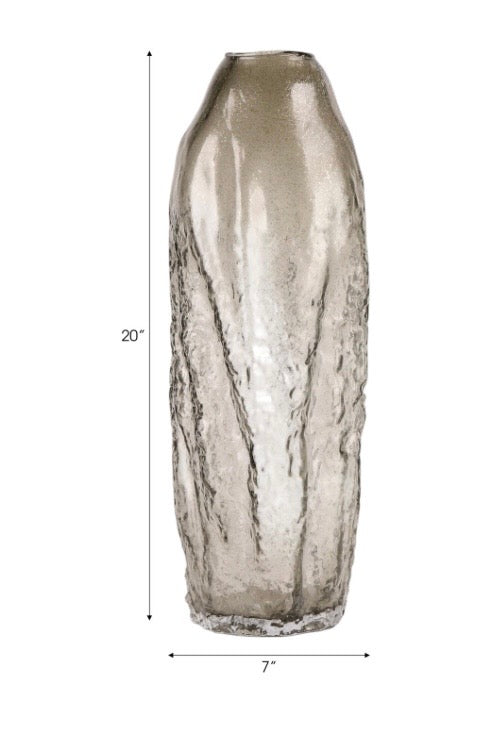 The Tall Organic Textured Glass Vase