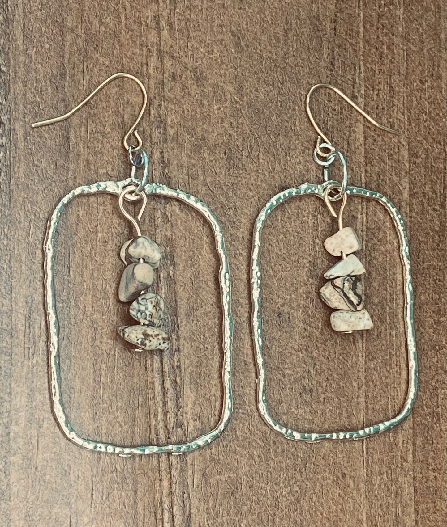 Golden Solstice Framed Gemstone Earrings