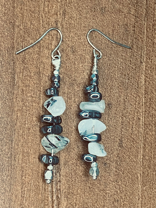 Moonlit Quartz  Dangles