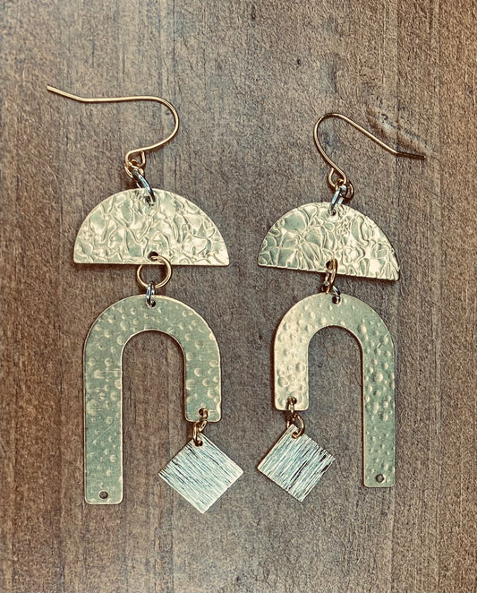 Winter Solstice Gold Mobile Statement Dangles