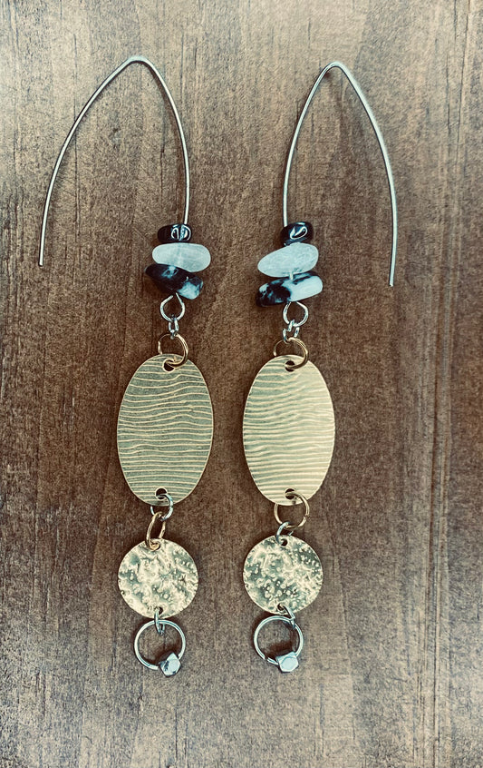 Winter Solstice Stone & Metal Linear Dangles