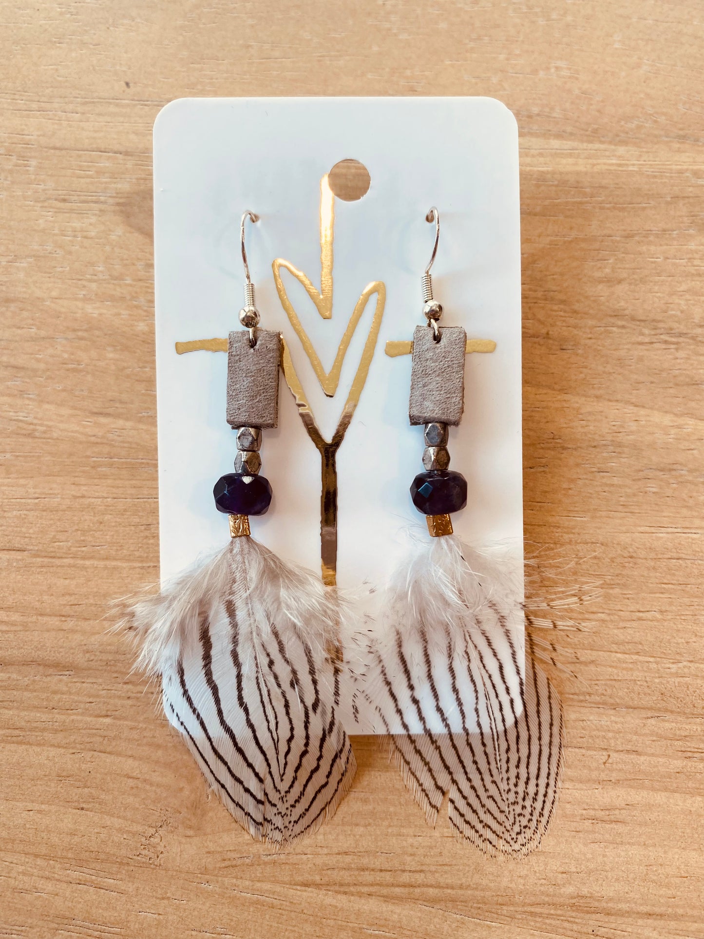 Feather & Leather Earrings