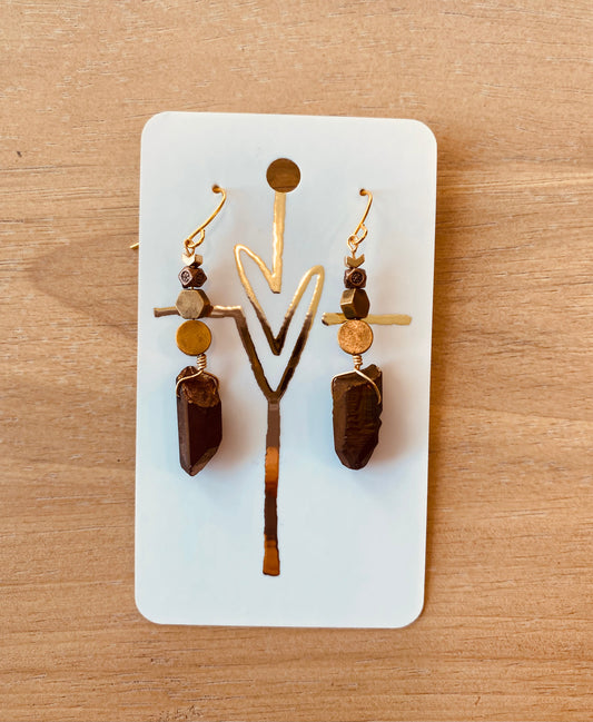 Natural Stone & Geo Gold Beads