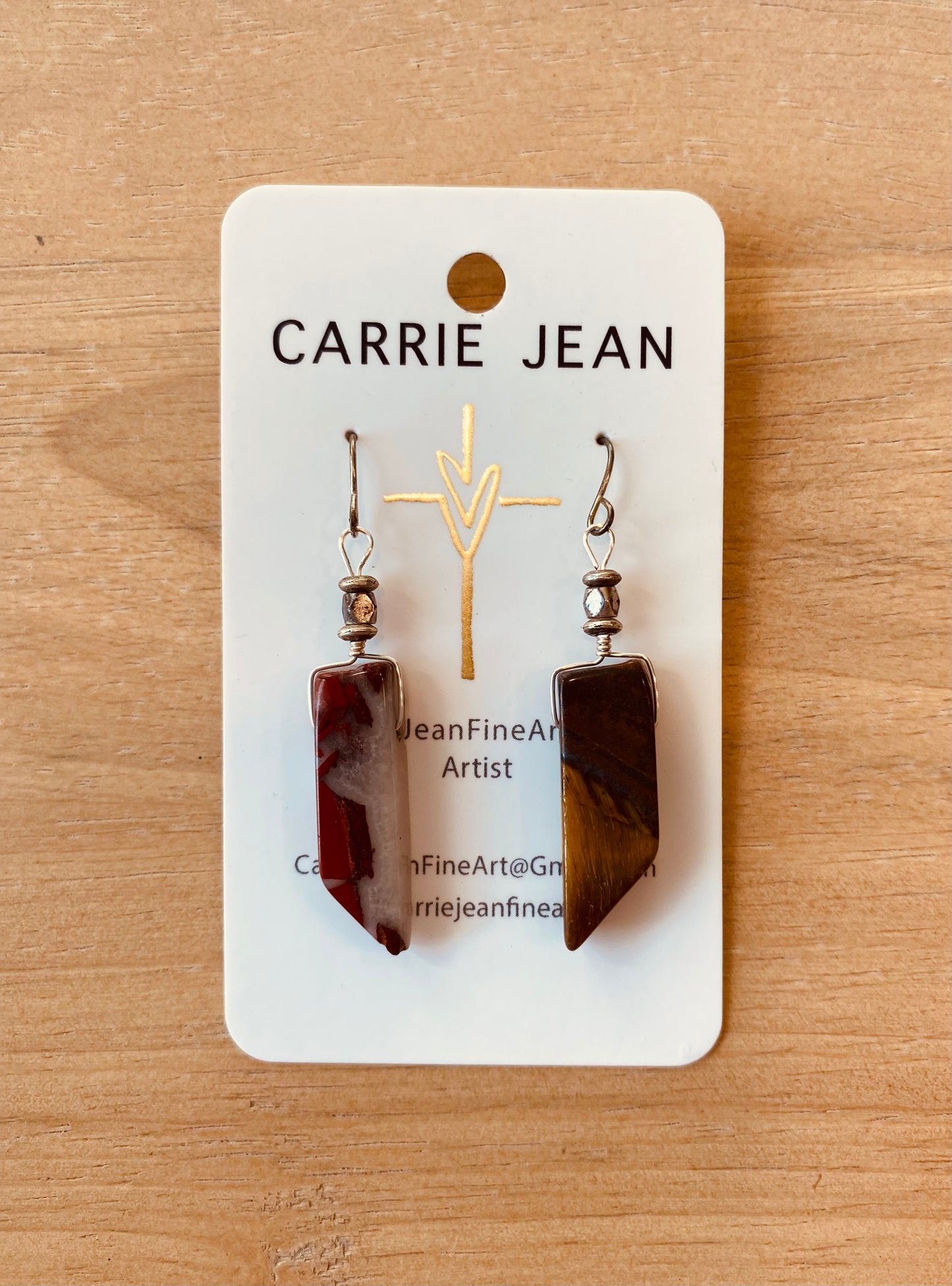 Tigers eye & Mixed Stone Earring