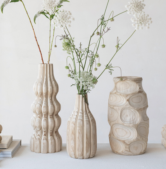 Organic Wood Textured Decor Set