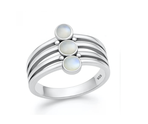 Aspen Ridge Trio Moonstone Ring