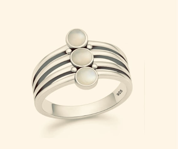Aspen Ridge Trio Moonstone Ring