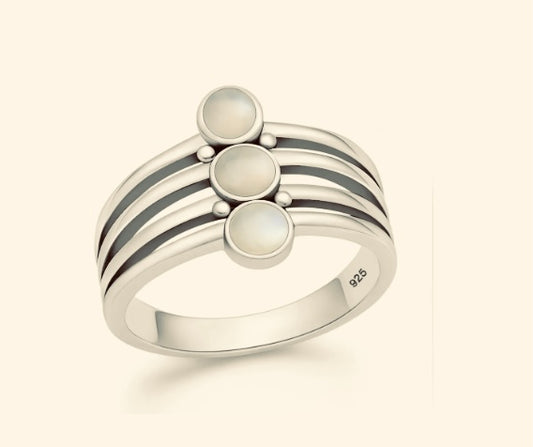Aspen Ridge Trio Moonstone Ring