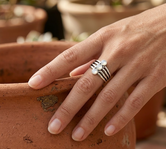 Aspen Ridge Trio Moonstone Ring
