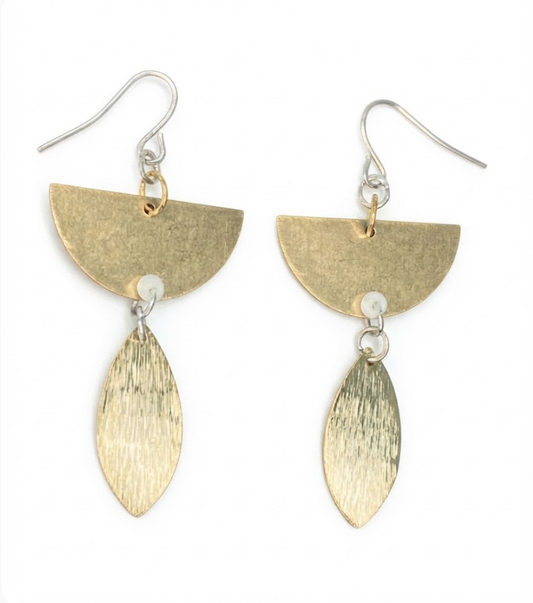 Golden Hour Half-Moon Dangles