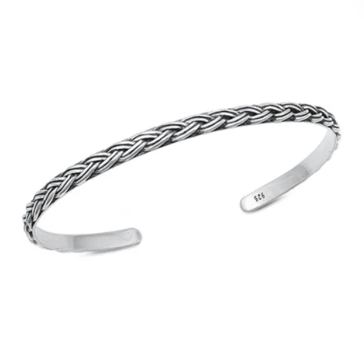 Sterling Silver Braided Heritage Cuff