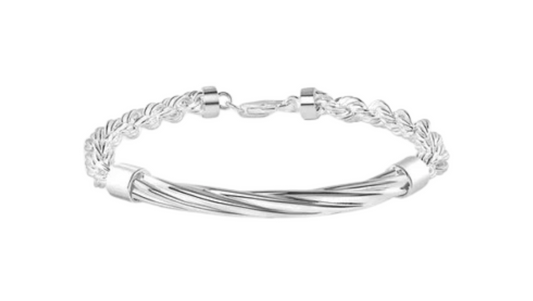 The Sterling Silver Twisted Rope Silver Bracelet