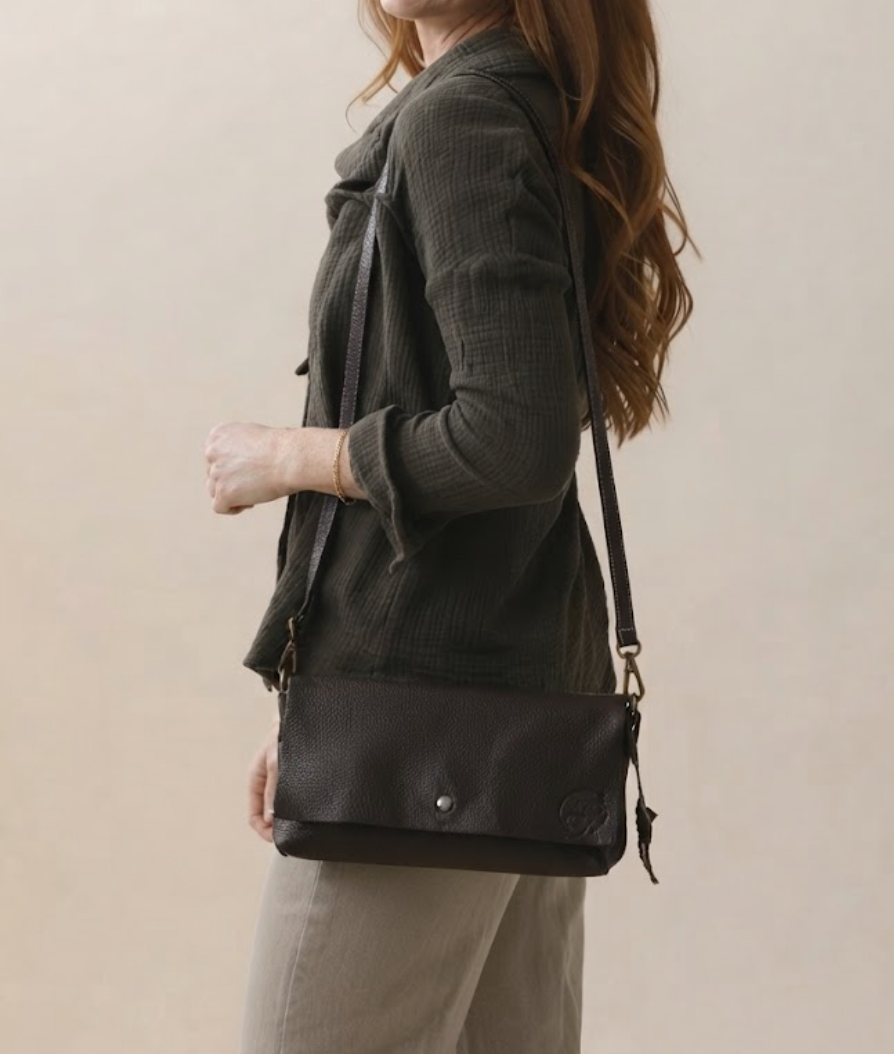 The Minimalist Pebbled Leather Crossbody Bag