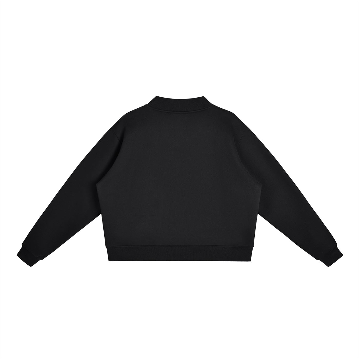 Essential Floral Fleece Mock-Neck Crew Sweatshirt