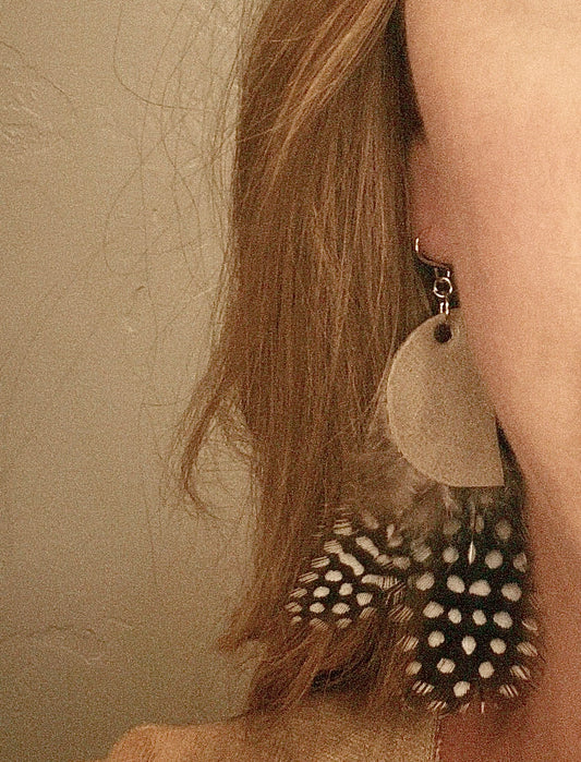 Wildwood Feather & Leather Dangles