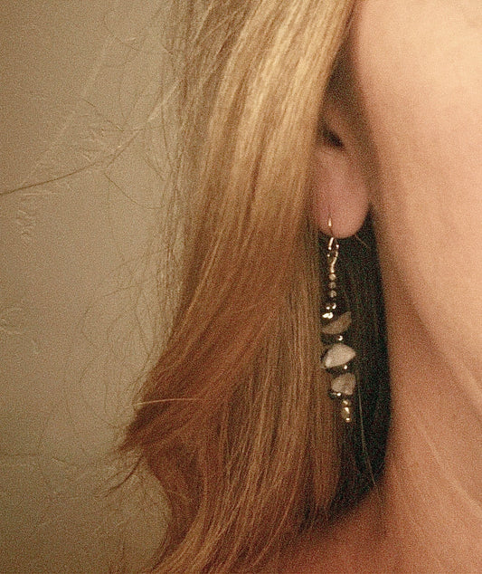 Moonlit Quartz  Dangles