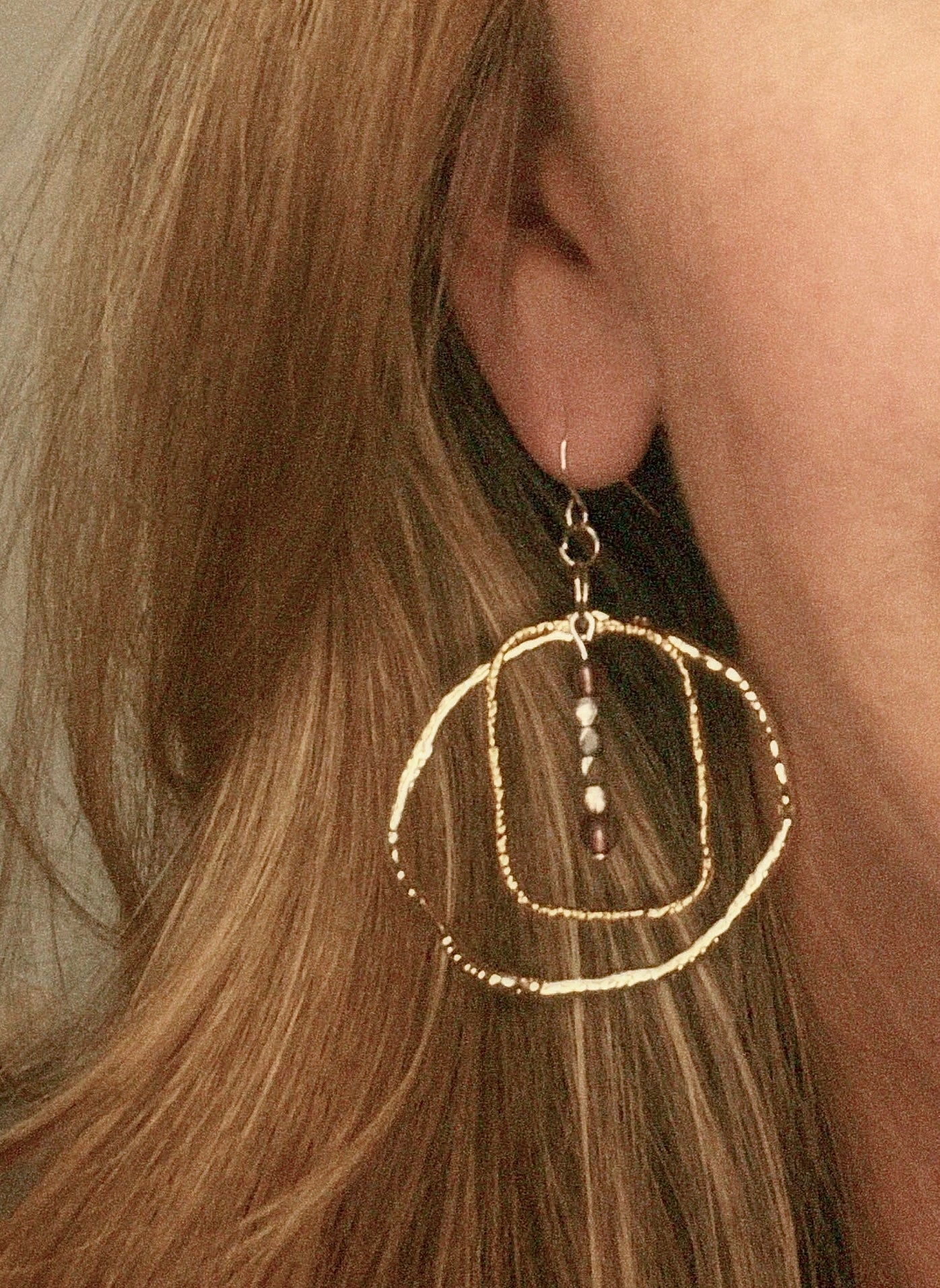 Golden Twilight Nested Hoop Earrings