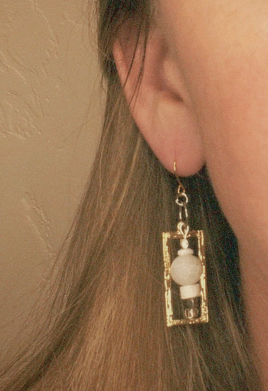 Frost & Stone Framed Geometric Dangles
