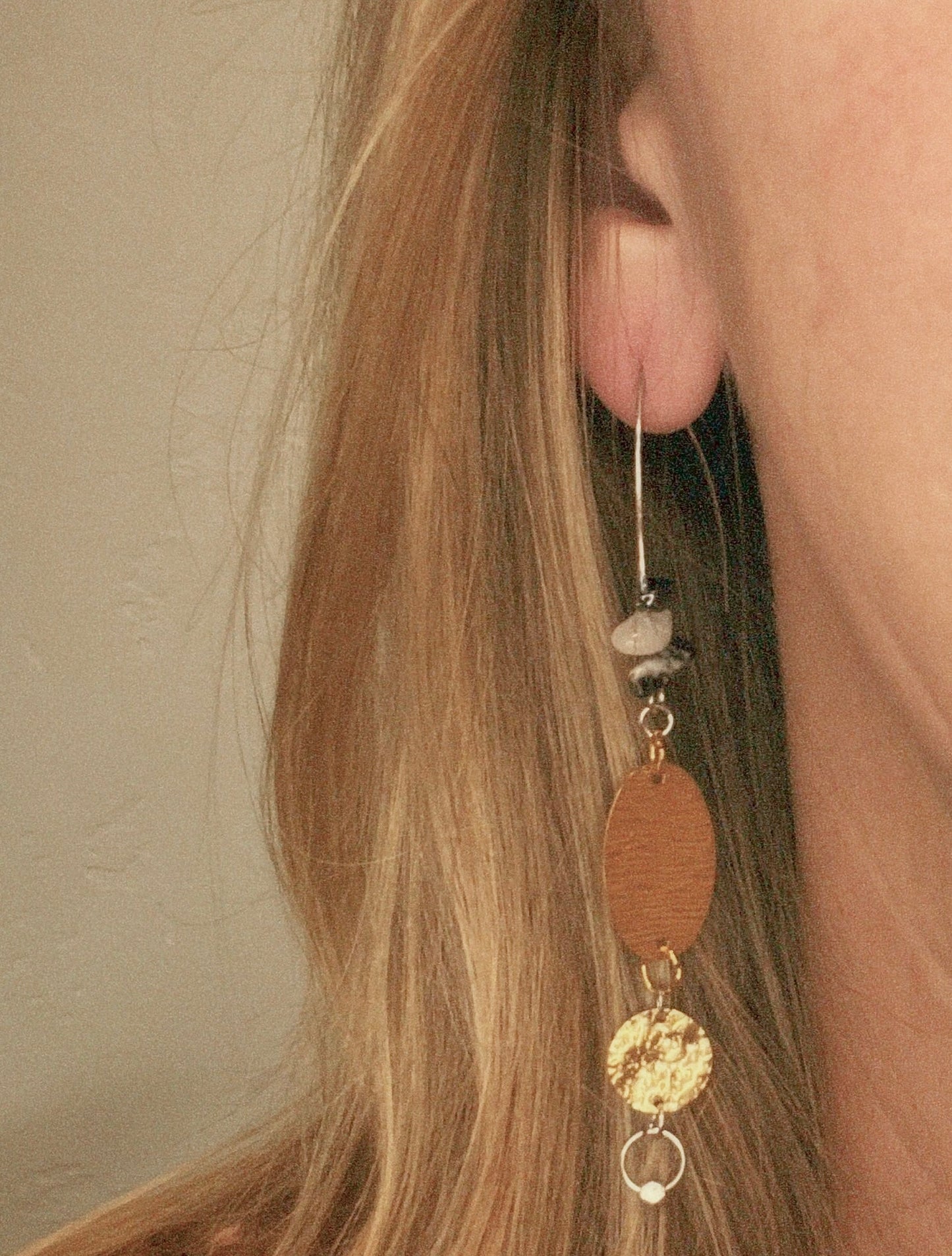 Winter Solstice Stone & Metal Linear Dangles