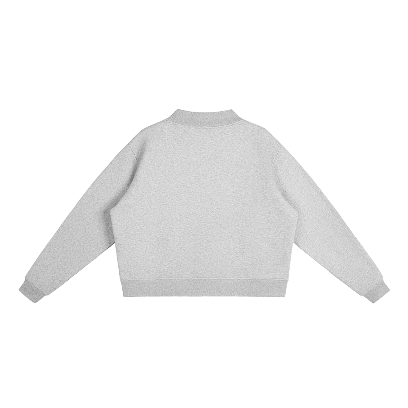 Essential Floral Fleece Mock-Neck Crew Sweatshirt