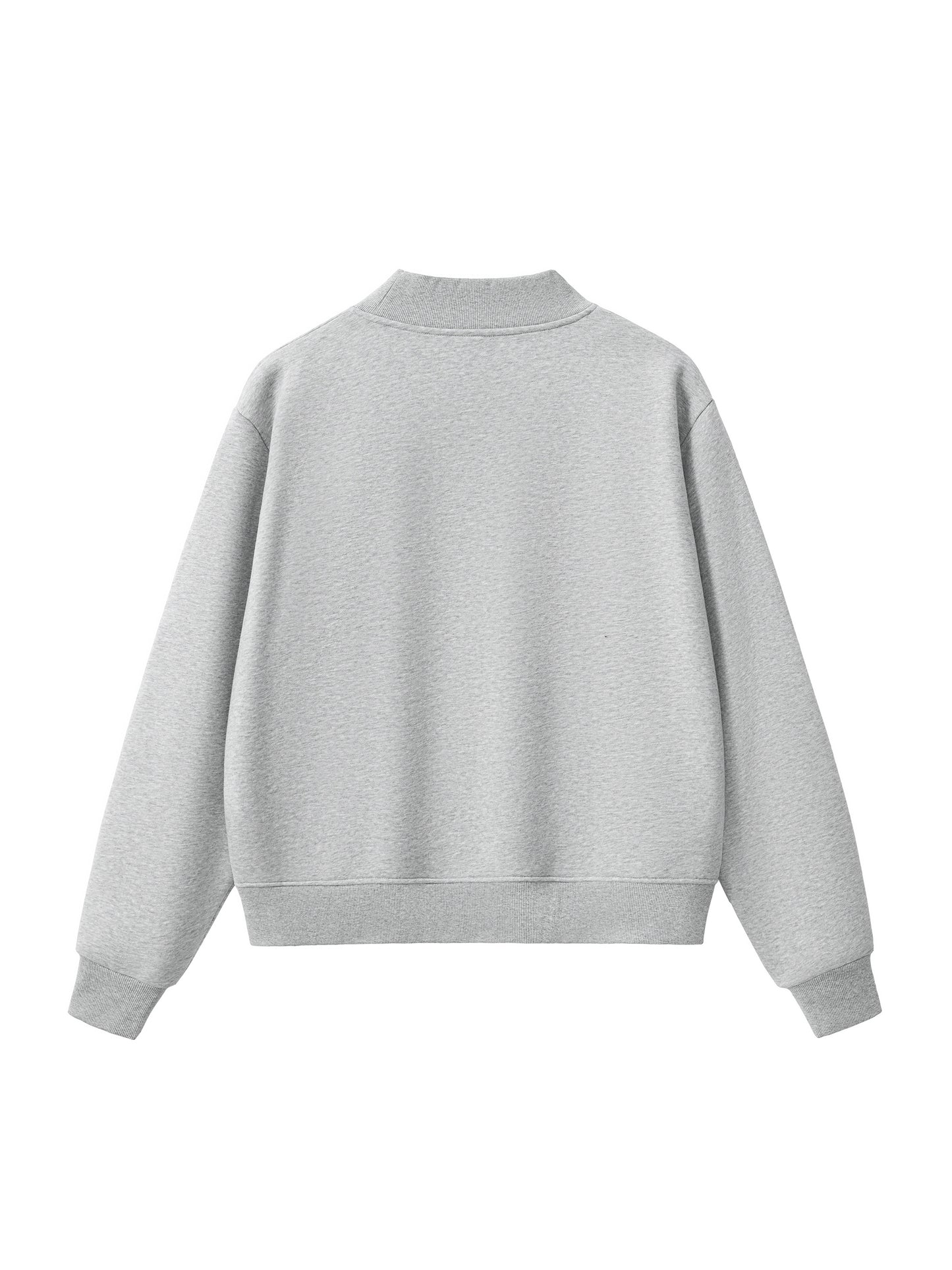 Essential Floral Fleece Mock-Neck Crew Sweatshirt