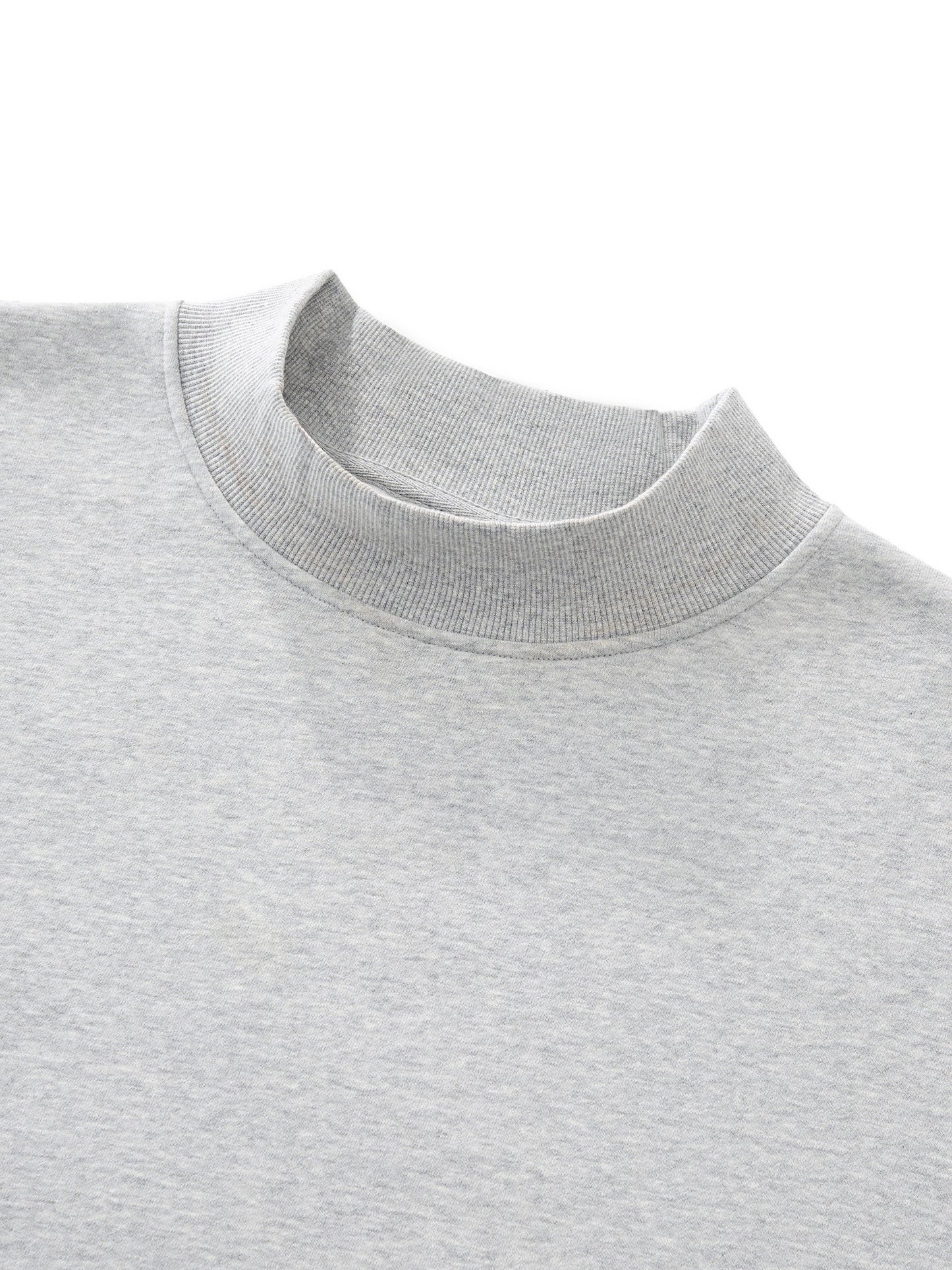 Essential Floral Fleece Mock-Neck Crew Sweatshirt